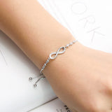 Darrahopens Fashion > Women's Fashion > Women's Jewellery Women's Bracelet in 925 Sterling Silver Infinity Love Bracelet with Cubic Zirconia Heart, Women's Bracelet in 925 Sterling Silver Infinity Bracelet Adjustable – yux
