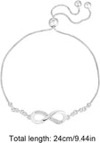 Darrahopens Fashion > Women's Fashion > Women's Jewellery Women's Bracelet in 925 Sterling Silver Infinity Love Bracelet with Cubic Zirconia Heart, Women's Bracelet in 925 Sterling Silver Infinity Bracelet Adjustable – yux