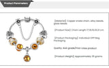 Darrahopens Fashion > Women's Fashion > Women's Jewellery Yellow Zircon Heart Glass Beaded Bracelet with Rhinestones(21cm)