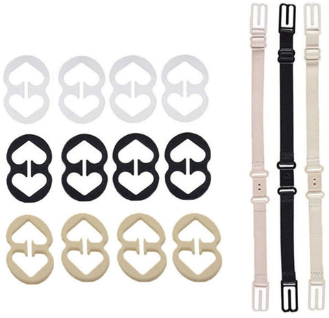 Darrahopens Fashion > Women's Fashion > Women's Lingerie Clothespins - Bra Band Clips - 3 Bra Band Clips and 6 Pairs of Bra Clips - Adjustable Bra Band Clips - Soft and comfortable, stretchy and suitable for all cup sizes