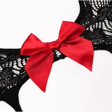 Darrahopens Fashion > Women's Fashion > Women's Lingerie Lingerie sets - Sexy women's fishnet body with stockings - Transparent body - Lingerie set with bow and garter belt - Lace panties - Transparent babydoll lingerie with bra - Mesh nightgown with thong - Valentine's Day gift