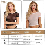 Darrahopens Fashion > Women's Fashion > Women's Lingerie Sexy lingerie for women - Two-piece set - Lingerie set - Sexy sheer lace lingerie - Short sleeve lace set - Sheer set - Valentine's Day gift - Black and white - Size XL