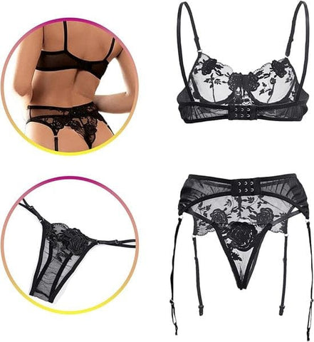 Darrahopens Fashion > Women's Fashion > Women's Lingerie Sexy lingerie set - Feminine sexy lingerie set - Floral print linen body - Back support - Sexy lingerie set - Seductive lingerie - Valentine's Day gift - Size L
