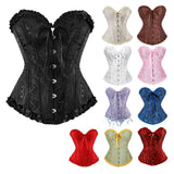 Darrahopens Fashion > Women's Fashion > Women's Lingerie Women's Corset with Flowers, Braless, Strapless Lingerie Black Black[ca] Black 4XL
