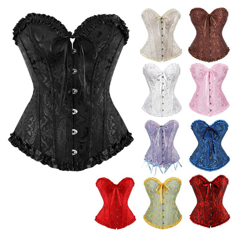 Darrahopens Fashion > Women's Fashion > Women's Lingerie Women's Corset with Flowers, Braless, Strapless Lingerie Black Black[ca] Black 4XL