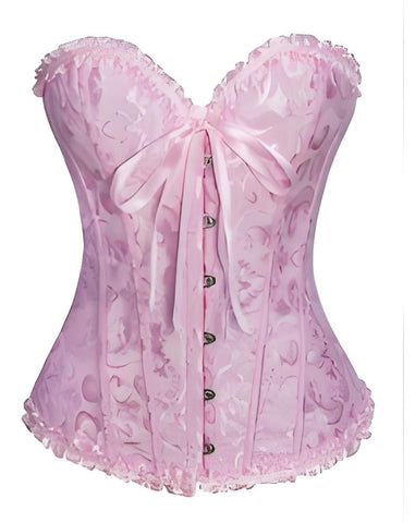 Darrahopens Fashion > Women's Fashion > Women's Lingerie Women's Corset with Flowers, Braless, Strapless Lingerie Pink Pink[ca] Pink XS