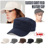 Darrahopens Fashion > Women's Fashion > Women's Sleepwear Army Plain Hat Classic Cadet Field Military Cap Style Patrol Baseball Adjustable - Black