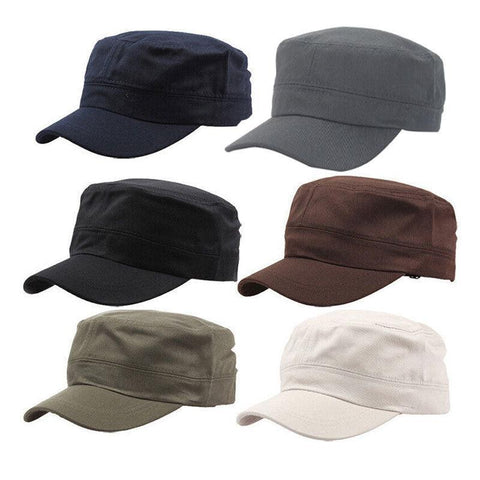 Darrahopens Fashion > Women's Fashion > Women's Sleepwear Army Plain Hat Classic Cadet Field Military Cap Style Patrol Baseball Adjustable - Navy