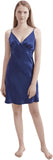 Darrahopens Fashion > Women's Fashion > Women's Sleepwear Silk Chemise - Navy Blue, Large - Luxurious Silk Chemise for Women Sleepwear - Soft, Lightweight & Elegant