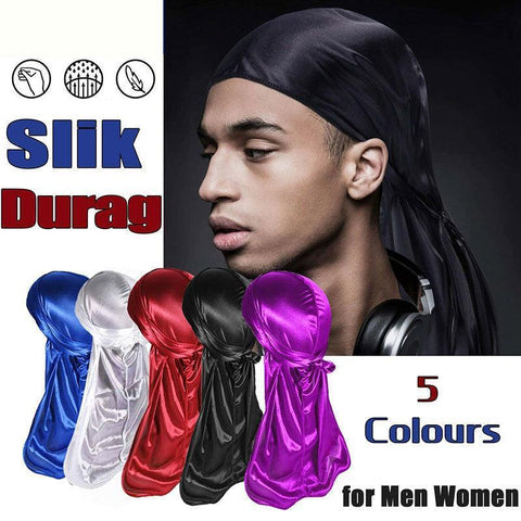 Darrahopens Fashion > Women's Fashion > Women's Sleepwear Velvet Durag Silky Hat Cap Men Women Premium Designer Doo Rag Wave Silk Headwear - Roral blue