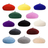 Darrahopens Fashion > Women's Fashion > Women's Sleepwear Women Ladies Beanie Wool French Beret Newsboy Hat Cap Winter Warm Hats Girls - Black
