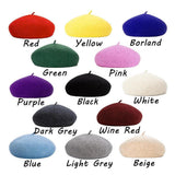 Darrahopens Fashion > Women's Fashion > Women's Sleepwear Women Ladies Beanie Wool French Beret Newsboy Hat Cap Winter Warm Hats Girls - Purple