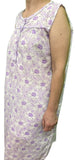 Darrahopens Fashion > Women's Fashion > Women's Sleepwear Womens 100% Cotton Sleeveless Nightie Gown Night Dress Pyjamas PJ Pajamas Sleep - Lilac - 20