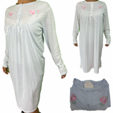 Darrahopens Fashion > Women's Fashion > Women's Sleepwear Womens Ladies Cotton Nightie Night Gown Pajamas Pyjamas Sleepwear PJ - White - 18