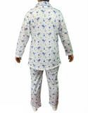 Darrahopens Fashion > Women's Fashion > Women's Sleepwear Womens PYJAMAS PJs Set Pajamas Ladies Cotton PJ Womens Long Sleeve Sleepwear - Blue - 16