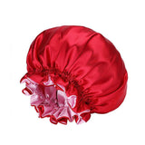 Darrahopens Fashion > Women's Fashion > Women's Sleepwear Womens Satin Sleep Cap Bonnet Elastic Wide Band Hair Sleeping Hat - Light Purple