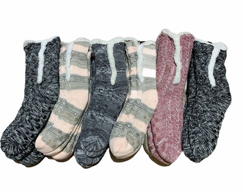 Darrahopens Fashion > Women's Fashion > Women's Socks & Hosiery 1 Pair Ladies Thick Fur Bed Socks Womens Sherpa Fluffy Non Slip - Side Line