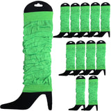 Darrahopens Fashion > Women's Fashion > Women's Socks & Hosiery 12 LEG WARMERS Knitted Womens Neon Party Knit Ankle Fluro Dance Costume 80s BULK - Fluro Green