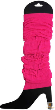 24 LEG WARMERS Knitted Womens Neon Party Knit Ankle Fluro Dance Costume 80s BULK - Fluro Hot Pink In Australia - Darrahopens