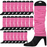 Darrahopens Fashion > Women's Fashion > Women's Socks & Hosiery 24 LEG WARMERS Knitted Womens Neon Party Knit Ankle Fluro Dance Costume 80s BULK - Light Pink