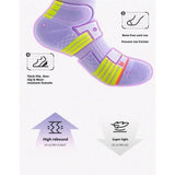 Darrahopens Fashion > Women's Fashion > Women's Socks & Hosiery 3 pack Womens Viscose Compression Running Crew Socks, Moisture-Wicking Anti-Blister Hiking&Gym Athletic（Purple）