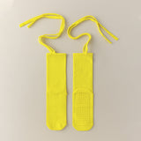 Darrahopens Fashion > Women's Fashion > Women's Socks & Hosiery 3 Pcs Yellow Non-Slip Yoga Socks with Cross Straps - Cotton Pilates Dance Socks for Women, Lightweight Comfort