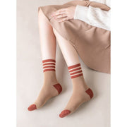 Darrahopens Fashion > Women's Fashion > Women's Socks & Hosiery 5 Pairs Womens Retro Stripe Crew Socks Soft Cotton Mid Calf Casual Daily Wear Socks Multipack In Australia - Darrahopens