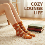 Darrahopens Fashion > Women's Fashion > Women's Socks & Hosiery 6 Pairs Women Fluffy Coral Fleece Bed Socks Warm Cosy Heart Dot Pattern Non Slip Thermal Lounge Socks Soft Winter Home Socks Multipack In Australia - Darrahopens