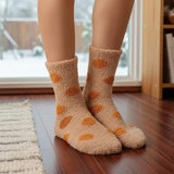 Darrahopens Fashion > Women's Fashion > Women's Socks & Hosiery 6 Pairs Women Fluffy Coral Fleece Bed Socks Warm Cosy Heart Dot Pattern Non Slip Thermal Lounge Socks Soft Winter Home Socks Multipack In Australia - Darrahopens