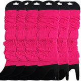 Darrahopens Fashion > Women's Fashion > Women's Socks & Hosiery 6x LEG WARMERS Knitted Womens Neon Party Knit Ankle Fluro Dance Costume 80s BULK - Fluro Hot Pink