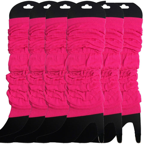 Darrahopens Fashion > Women's Fashion > Women's Socks & Hosiery 6x LEG WARMERS Knitted Womens Neon Party Knit Ankle Fluro Dance Costume 80s BULK - Fluro Hot Pink