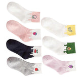 Darrahopens Fashion > Women's Fashion > Women's Socks & Hosiery 7 Pairs Girls Cotton Anti-Slip Tube Socks Banana Avocado Novelty Pattern