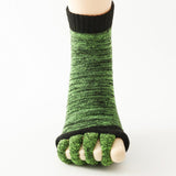 Darrahopens Fashion > Women's Fashion > Women's Socks & Hosiery Green Open-Toe Yoga Five-Toe Socks | Bunion Corrector and Anti-Odor Design | Breathable Toe Separator Fitness Wear (One Size)