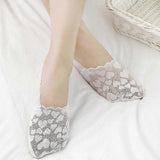 Darrahopens Fashion > Women's Fashion > Women's Socks & Hosiery Lace Ballet Socks Transparent Low Non-Slip Breathable Socks for Women