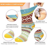 Darrahopens Fashion > Women's Fashion > Women's Socks & Hosiery Merino Wool Socks for Hiking Backpacking Winter Women's 5 Pairs Thermal Knitting Socks Red Brown Green Blue Dark Blue