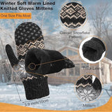 Darrahopens Fashion > Women's Fashion > Women's Socks & Hosiery Pack of 3 pairs - Warm winter gloves for women - Extra thick - Knitted imitation - Suitable for cold winter weather (style B)