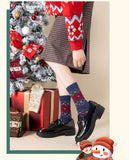 Darrahopens Fashion > Women's Fashion > Women's Socks & Hosiery Socks - 5 pairs - Christmas socks - Lounge socks - Warm socks - Cute mid-height reindeer women's socks - Christmas sock set - Christmas gift - Birthday gift - Reindeer series