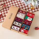 Darrahopens Fashion > Women's Fashion > Women's Socks & Hosiery Socks - 5 pairs - Christmas socks - Lounge socks - Warm socks - Cute mid-height reindeer women's socks - Christmas sock set - Christmas gift - Birthday gift - Reindeer series
