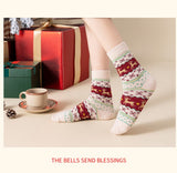 Darrahopens Fashion > Women's Fashion > Women's Socks & Hosiery Socks - 5 pairs - Christmas socks - Lounge socks - Warm socks - Cute mid-height reindeer women's socks - Christmas sock set - Christmas gift - Birthday gift - Reindeer series