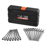 Darrahopens Fashion > Women's Fashion > Women's Socks & Hosiery VEVOR Extra Long Allen Hex Bit Socket Set, 18-Piece 3/8 inch Drive, S2 Alloy Steel and Cr-V Steel, Standard SAE and Metric 1/8-Inch-3/8-Inch, 3-12mm, with Enhanced Storage Case, for Mechanics