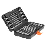 Darrahopens Fashion > Women's Fashion > Women's Socks & Hosiery VEVOR Extra Long Allen Hex Bit Socket Set, 18-Piece 3/8 inch Drive, S2 Alloy Steel and Cr-V Steel, Standard SAE and Metric 1/8-Inch-3/8-Inch, 3-12mm, with Enhanced Storage Case, for Mechanics