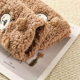 Darrahopens Fashion > Women's Fashion > Women's Socks & Hosiery White Winter Women’s Cute Bear Plush Knee High Slipper Socks – Warm Fleece Floor Socks and Sleeping Socks with Non-Slip Grips, One Size for EU 35-40