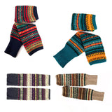 Darrahopens Fashion > Women's Fashion > Women's Socks & Hosiery Women Ladies Winter Warm Knit Wool Leg Warmer Woolen Knee Knit Socks Leggings - Green