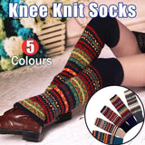 Darrahopens Fashion > Women's Fashion > Women's Socks & Hosiery Women Ladies Winter Warm Knit Wool Leg Warmer Woolen Knee Knit Socks Leggings - Navy