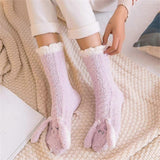 Darrahopens Fashion > Women's Fashion > Women's Socks & Hosiery Women's Coral Velvet Fluffy Bed Socks Thick Plush Winter Home Sleeping Socks
