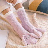 Darrahopens Fashion > Women's Fashion > Women's Socks & Hosiery Women's Coral Velvet Fluffy Bed Socks Thick Plush Winter Home Sleeping Socks