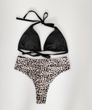Darrahopens Fashion > Women's Fashion > Women's Swimwear High-waist Design for Shaping the Buttocks Sexy Leopard Print Bikini Plus Size 3XL