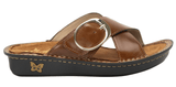 Darrahopens Fashion > Women's Fashion > Women's Thongs & Sandals Alegria Vanya Womens Slide Sandals Shoes Leather - Luggage
