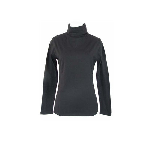 Darrahopens Fashion > Women's Fashion > Women's Tops & T-shirts Ladies SKIVVY Womens Long Sleeve Plain Top Warm Turtleneck Cotton High Neck - Black - XL