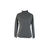 Darrahopens Fashion > Women's Fashion > Women's Tops & T-shirts Ladies SKIVVY Womens Long Sleeve Plain Top Warm Turtleneck Cotton High Neck - Coal Marle - X-Small